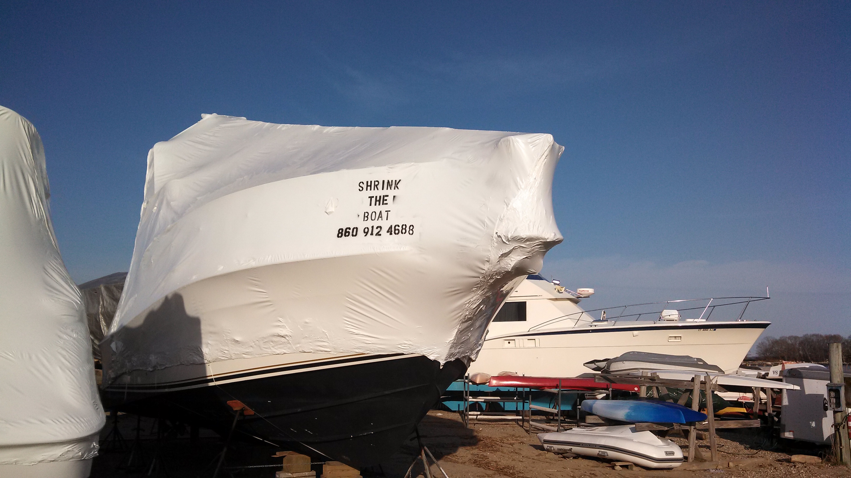 Boat Shrink Wrapping Pete's Marine Services
